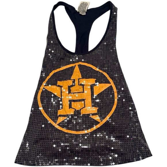 PINK Victoria's Secret Houston Astros Sequince Navy Tank - Picture 1 of 3